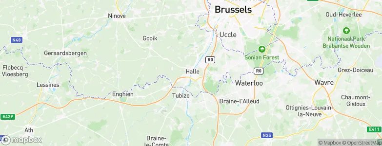 Arrondissement Halle-Vilvoorde, Belgium Map