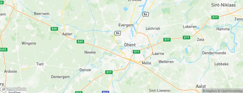 Arrondissement of Ghent, Belgium Map