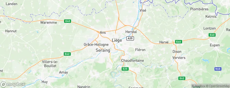 Arrondissement of Liège, Belgium Map
