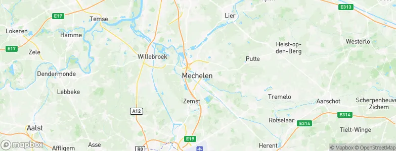 Arrondissement of Mechelen, Belgium Map