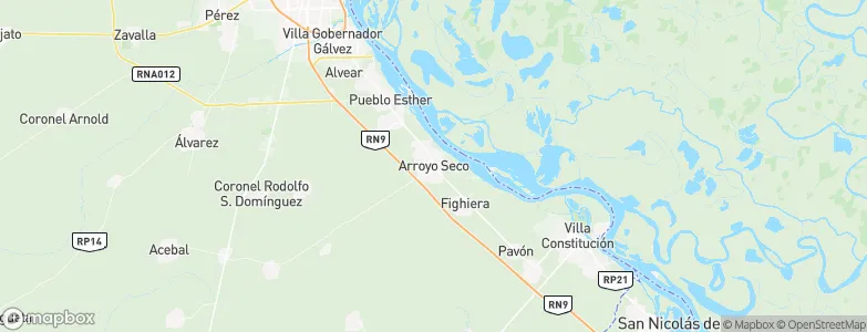 Arroyo Seco, Argentina Map