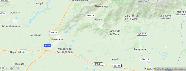 Arroyomolinos de la Vera, Spain Map