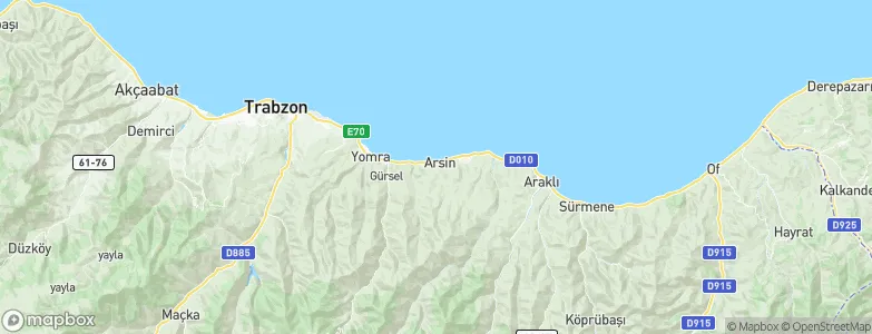 Arsin, Turkey Map