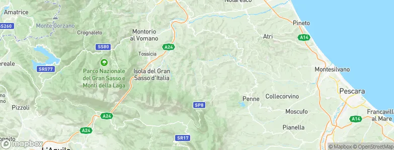 Arsita, Italy Map