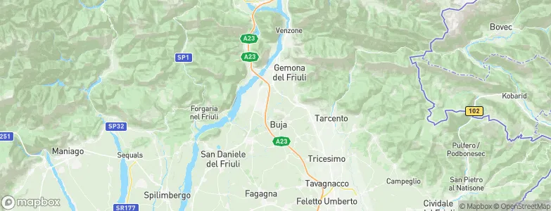 Artegna, Italy Map