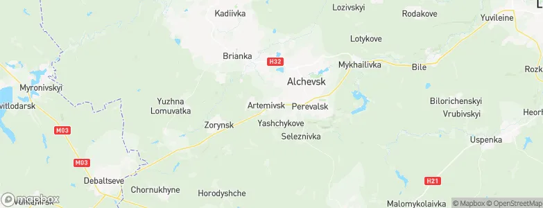 Artëmovsk, Ukraine Map