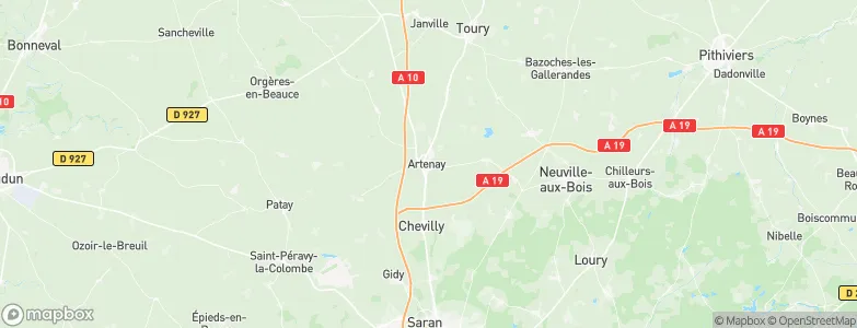 Artenay, France Map