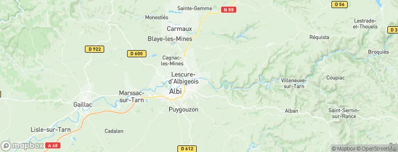 Arthès, France Map