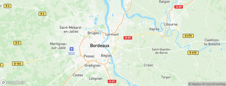 Artigues-près-Bordeaux, France Map