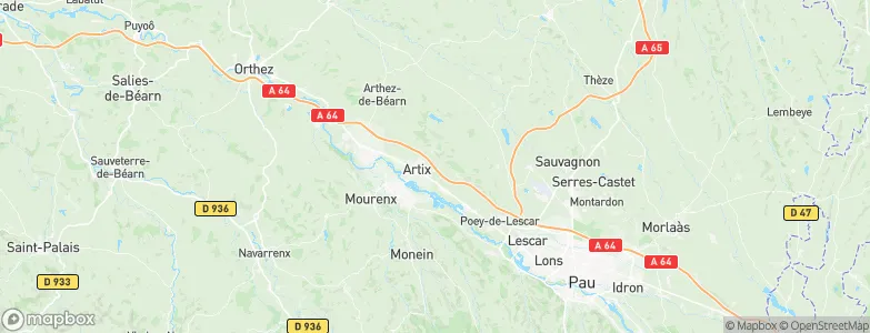Artix, France Map