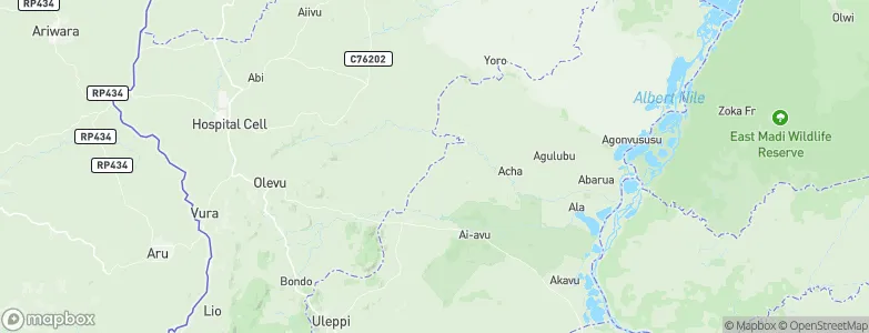 Arua District, Uganda Map