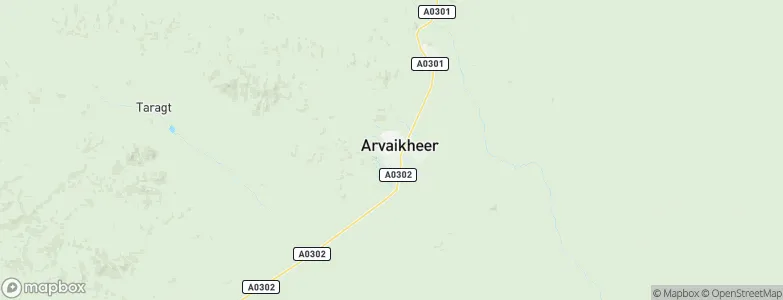 Arvayheer, Mongolia Map