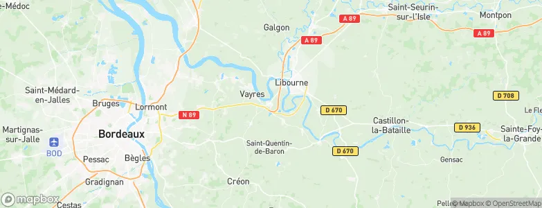 Arveyres, France Map
