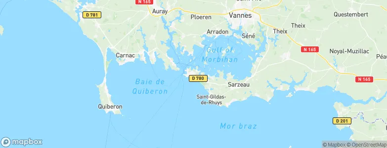 Arzon, France Map