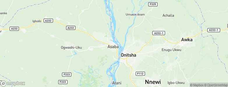 Asaba, Nigeria Map