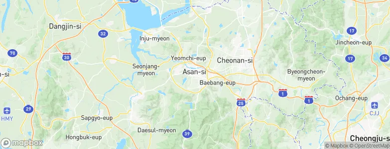 Asan, South Korea Map
