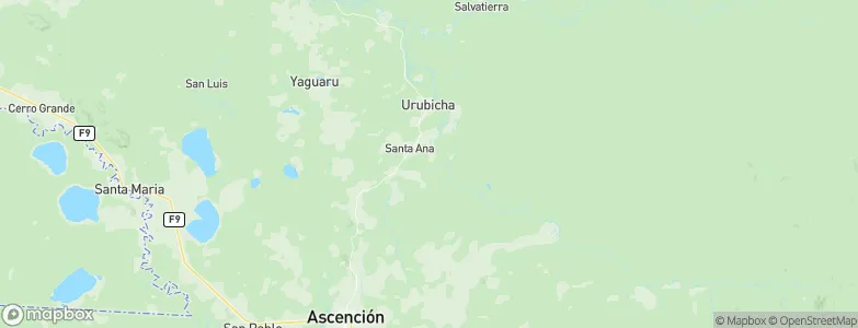 Ascensión, Bolivia Map