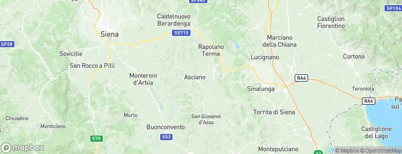 Asciano, Italy Map