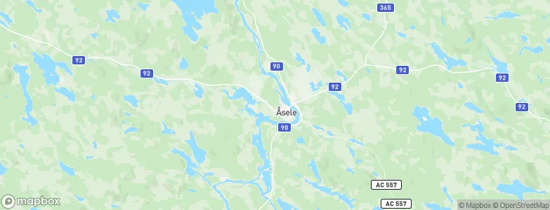 Åsele Kommun, Sweden Map