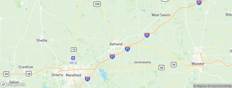 Ashland, United States Map
