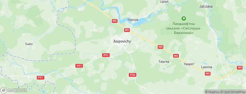 Asipovichy, Belarus Map