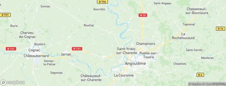 Asnières-sur-Nouère, France Map