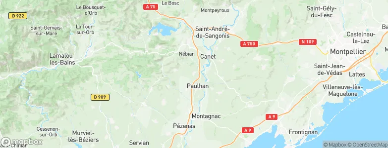 Aspiran, France Map