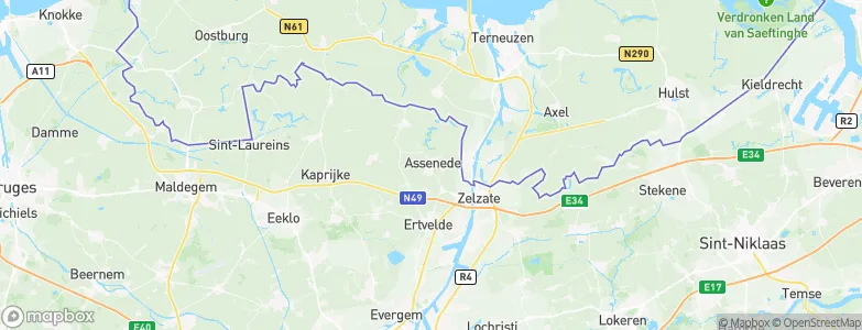 Assenede, Belgium Map
