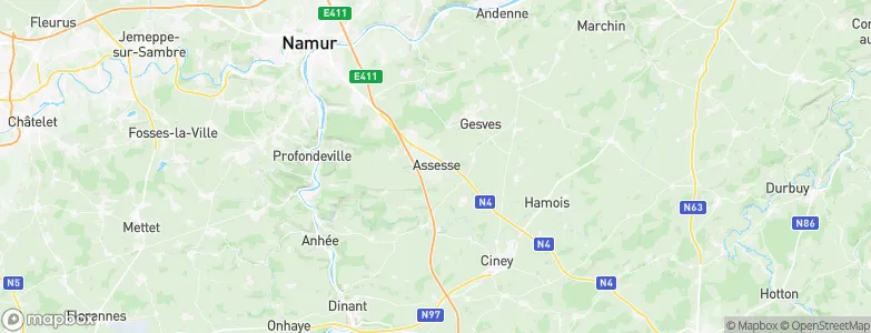 Assesse, Belgium Map