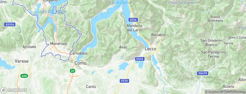 Asso, Italy Map