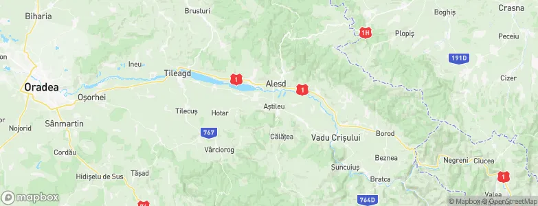 Aştileu, Romania Map