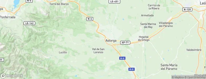 Astorga, Spain Map