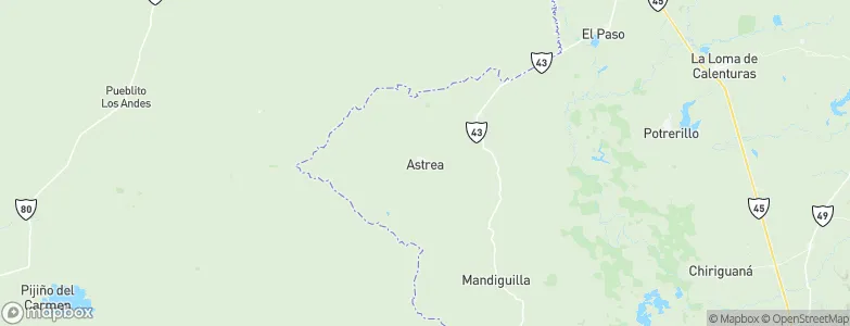 Astrea, Colombia Map