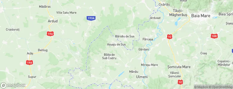 Asuaju de Sus, Romania Map