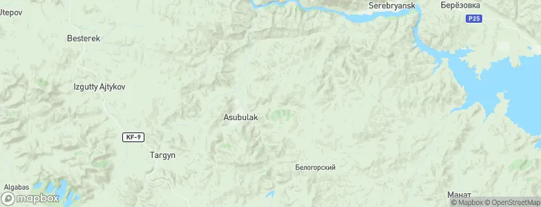 Asūbulaq, Kazakhstan Map
