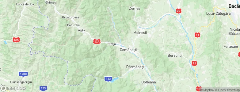Asău, Romania Map