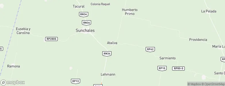 Ataliva, Argentina Map