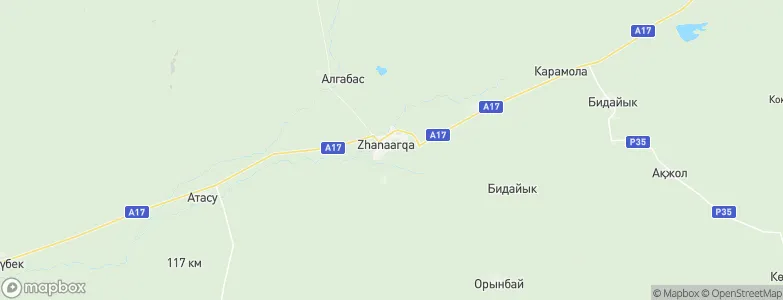 Atasū, Kazakhstan Map
