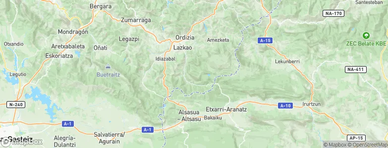 Ataun, Spain Map