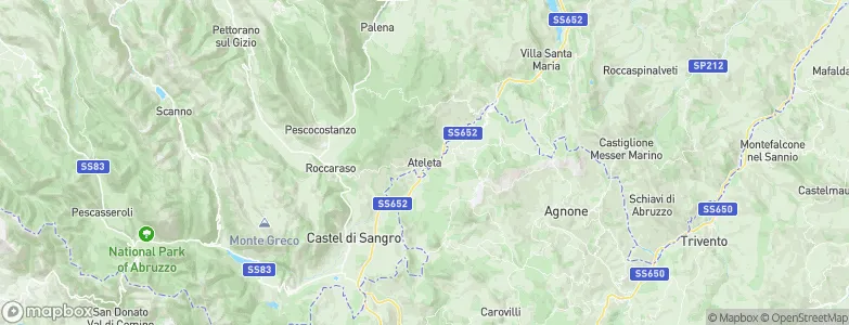Ateleta, Italy Map