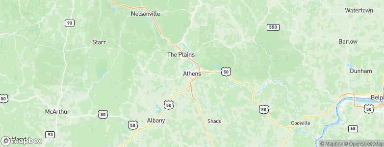 Athens, United States Map