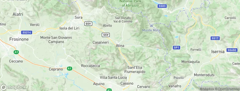 Atina, Italy Map