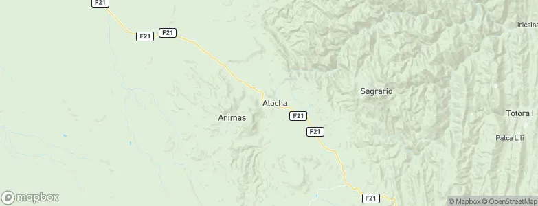 Atocha, Bolivia Map