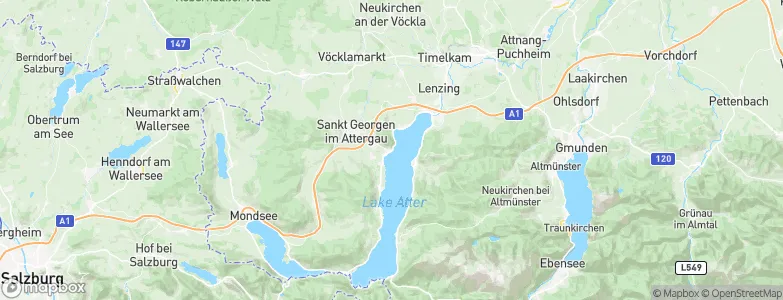 Attersee, Austria Map