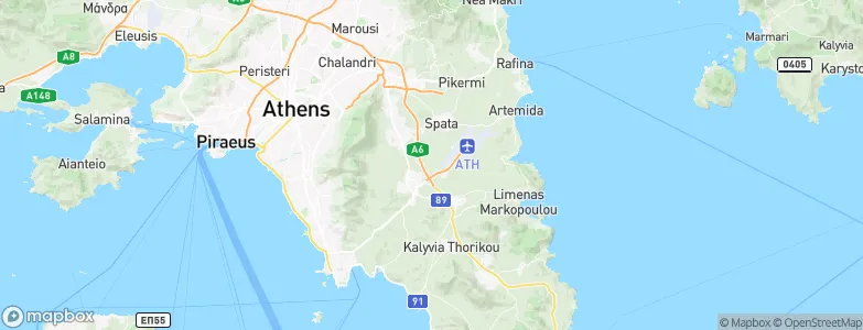 Attica, Greece Map