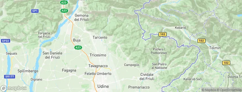 Attimis, Italy Map