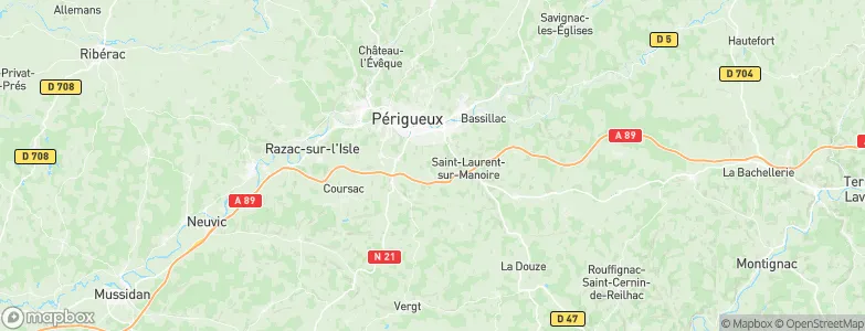Atur, France Map