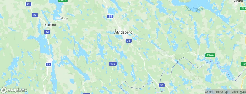 Åtvidabergs Kommun, Sweden Map
