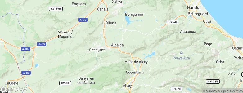 Atzeneta d'Albaida, Spain Map