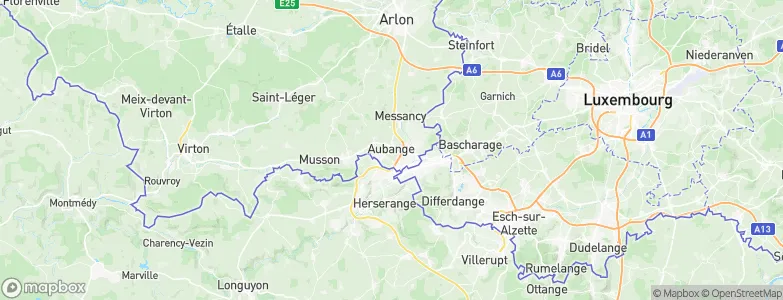 Aubange, Belgium Map